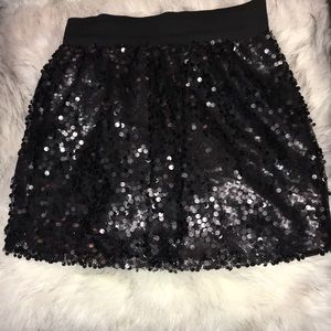 Sequined mini skirt
